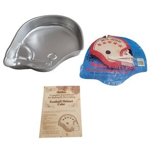 Wilton Football Helmet Cake Pan Vintage 1979 Aluminum 502-2723 Silver Good